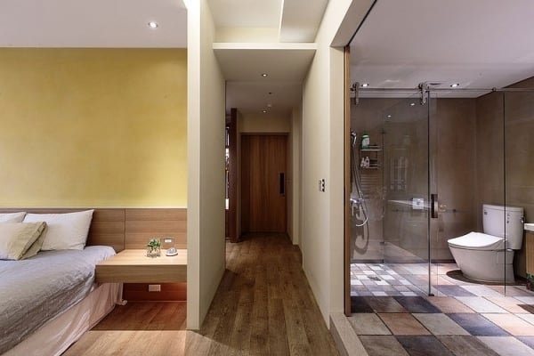 schlafzimmer badezimmer interieur design passendes farbtöne vorschläge