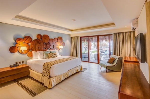 schlafzimmer trendig luxus strandhaus meer panorama blick