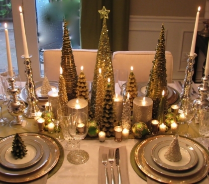 Tischdeko Zu Weihnachten In Gold Und Silber 32 Glamouröse