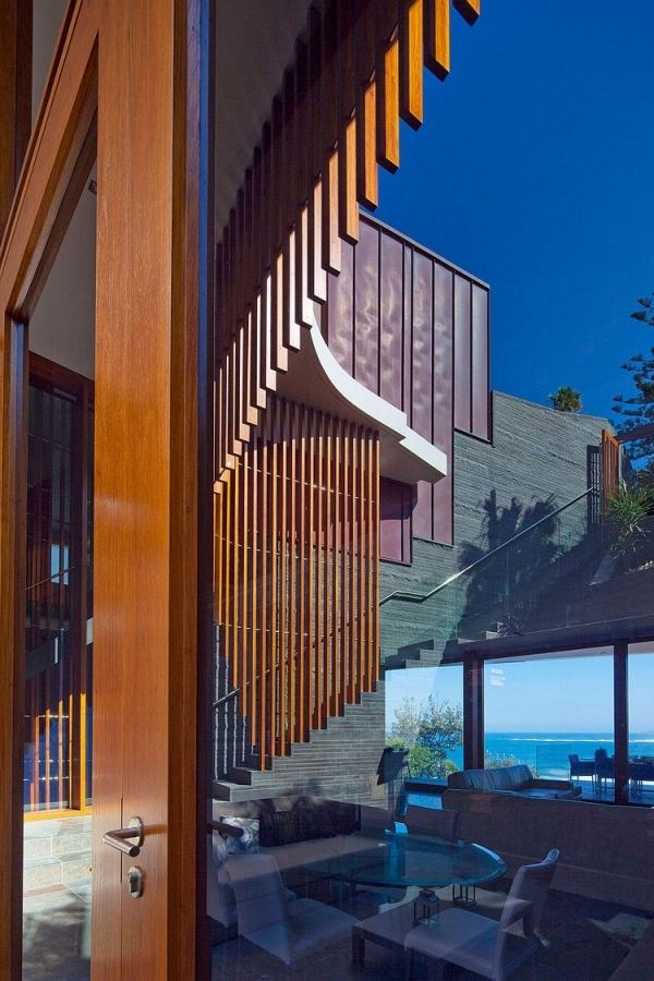 turner außendesign strandhaus wandverglasung trendig australien architektur