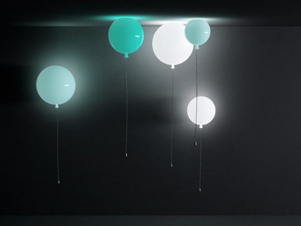 wand deckenleuchten design leuchtende luftballoons