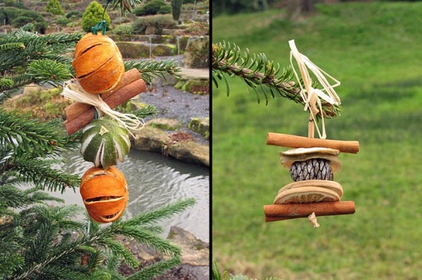 weihnachtsbaum ornamente selber basteln naturmaterialien