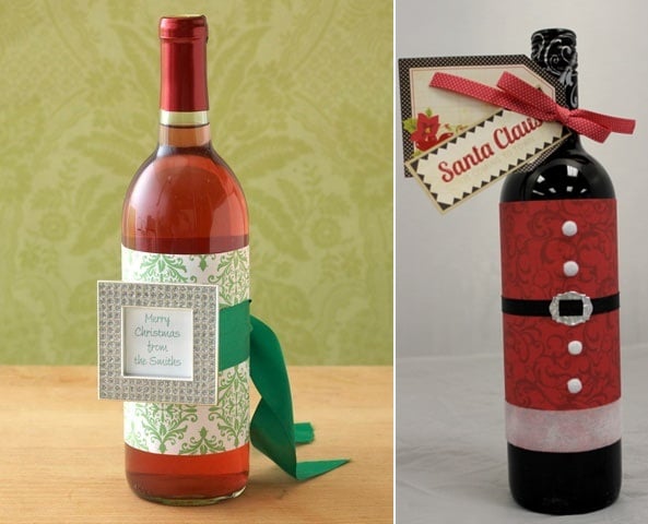weinflaschen zu weihnachten verpacken porsonalisiertes geschenk
