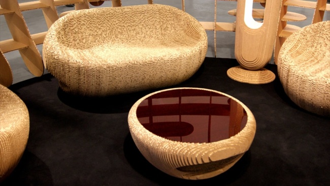 Design Kaffeetisch Sessel Lampe