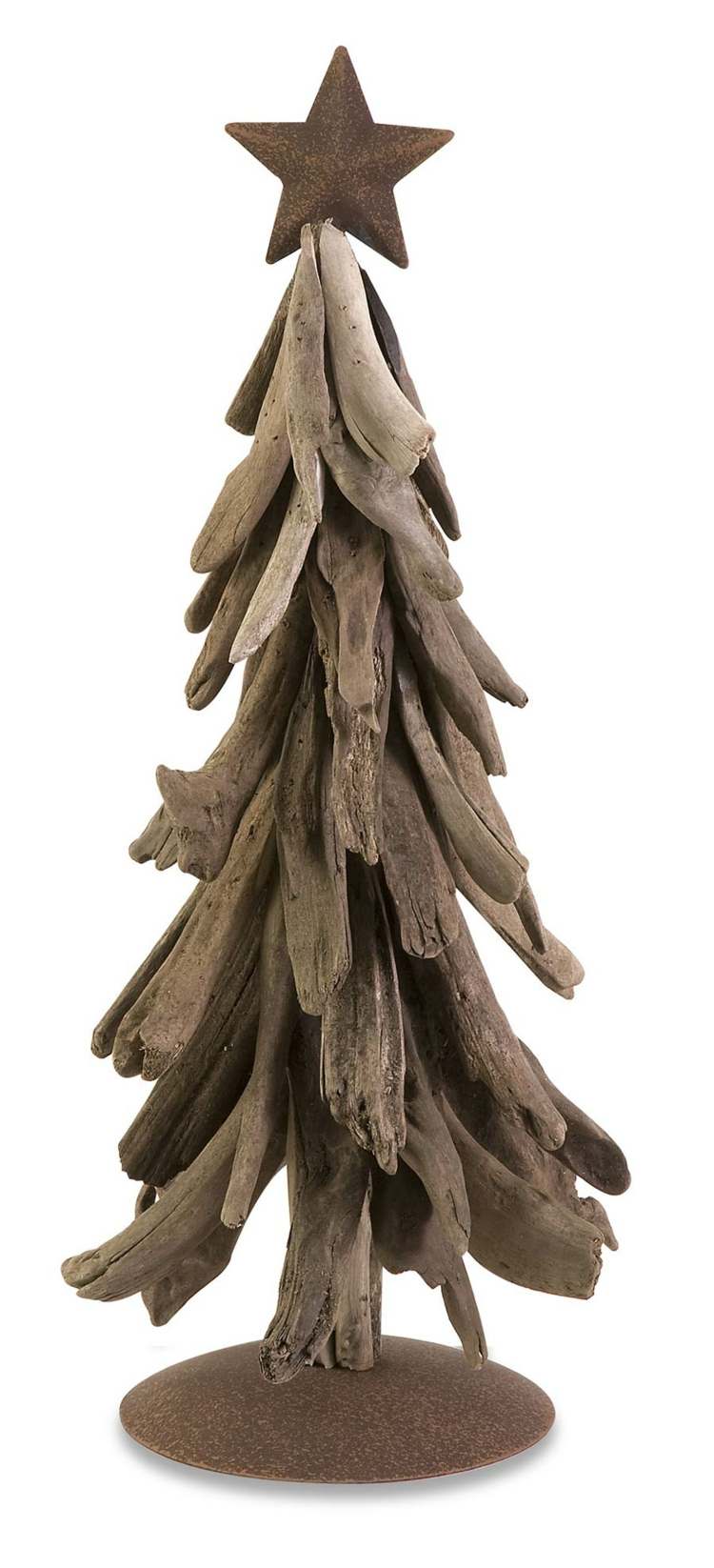 winter deko tannenbaum idee holz stern weihnachtsgestaltung