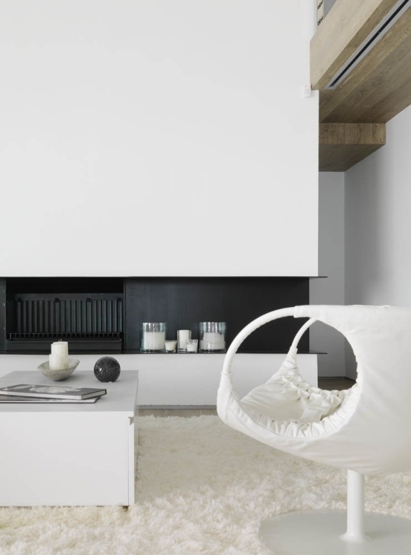 wohnbereich trendig einrichtung design vorschläge raumgestaltung weiße wandfarbe 