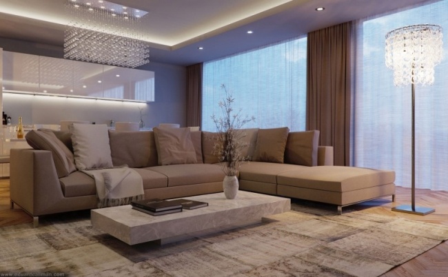 3d-fotorealistische visualisierte Wohnzimmer Design Projekt Eduard Caliman