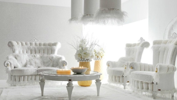 Altamoda Möbeldesign tapezierte Lampenschirme Art Deco-Serie prachtvoll-massive Sofas