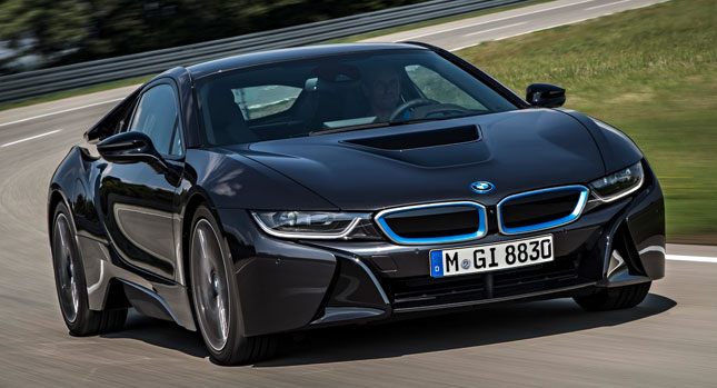 BMW i8 2014 modell elektroauto Hybrid Sportler ansicht vorne