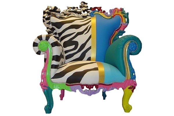 Farbenfroher Sessel-Sitz gemustert Eklektik exklusiv-Lederimitat hochwertig