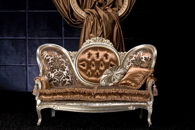 Couch Garnitur Wohnzimmer Design-Luxusmöbel Carlotta Rahmengestell-glänzend