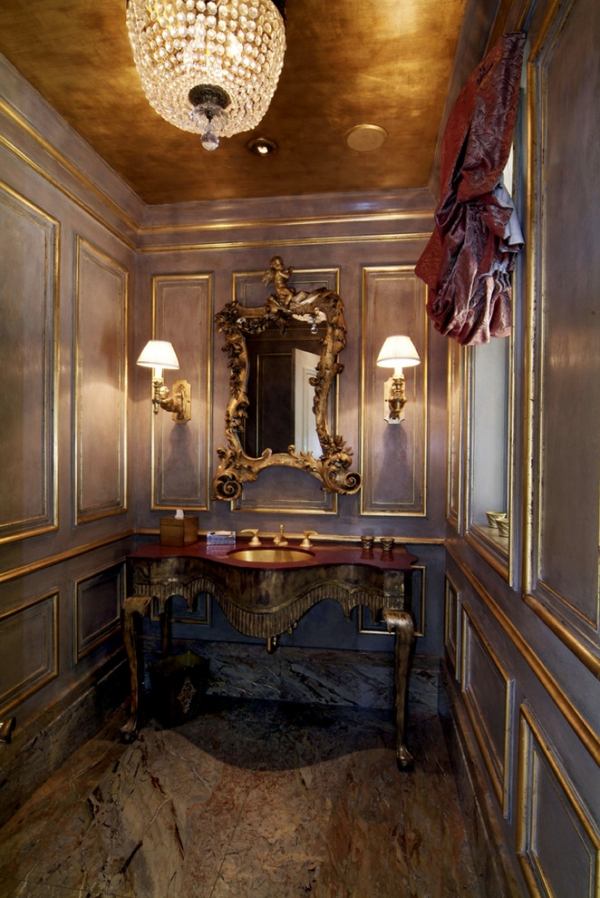 Schminktisch Spiegel Wand Möbel-vergoldet Rahmen Rokoko-Stil