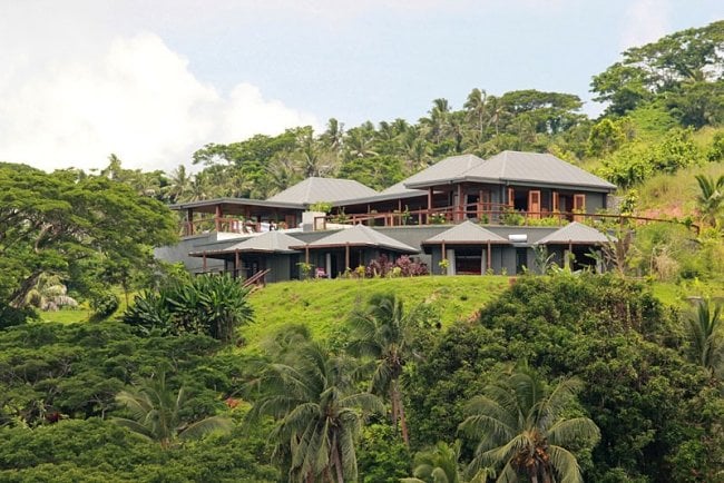 Ferien Fidschi Hotel-Villa einheimische Bauweise Design-Naturlandschaft spektakuläre Blicke