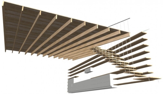 G-Haus Projekt Innenausbau Holzbalken alte Scheune-Maisonette Stil