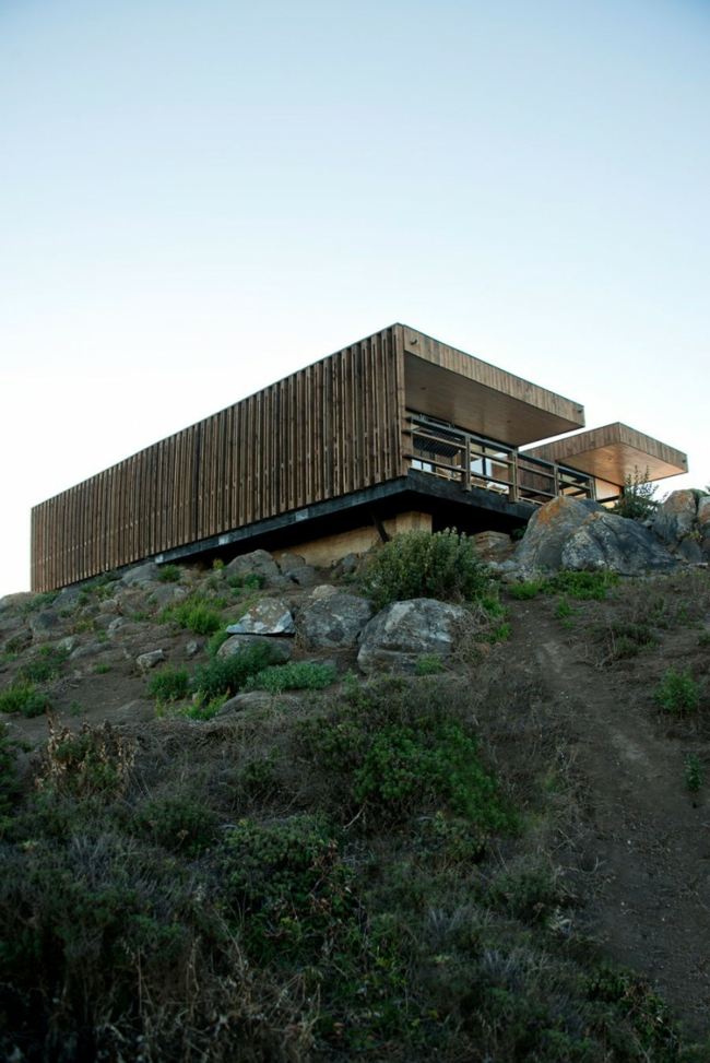 Villa Holz Fassade Balkon exotische Reiseziele Chile