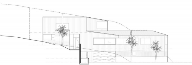 Haus am Hang modernes Design Dublin Street Neuseeland-Seiten Ansicht