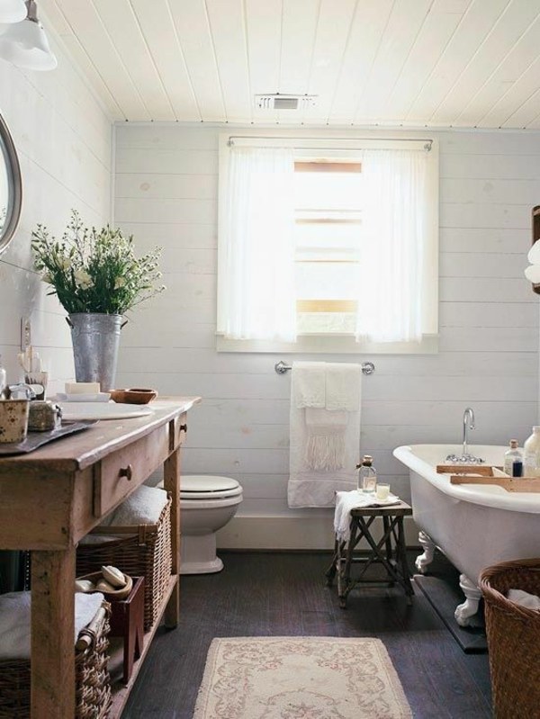  Ideen rustikal Badewanne Fenster