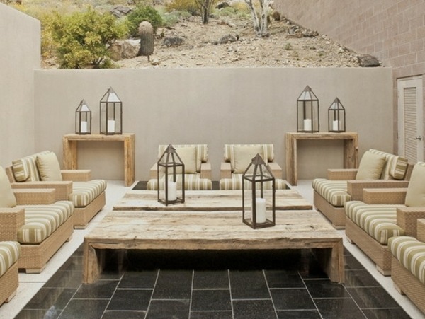Holzpaletten Designer Möbel Garten Tisch Sitzbänke Patio Bereich