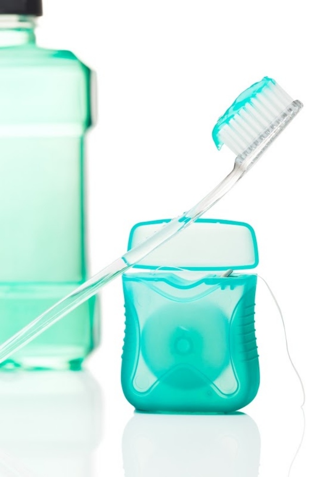 Ideen Mundpflege Mundwasser-Zahnbürste Zahncreme-Gel grün