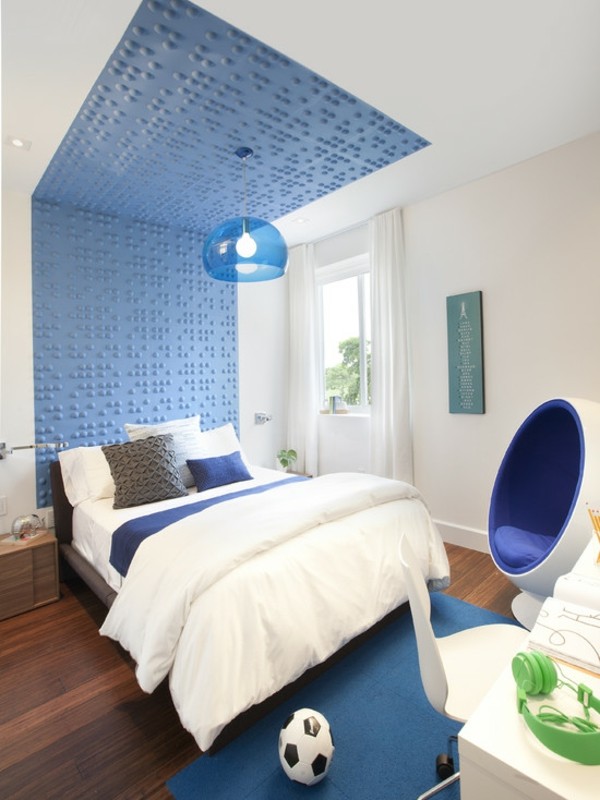 Deckengestaltung blau futuristisch Jungenzimmer