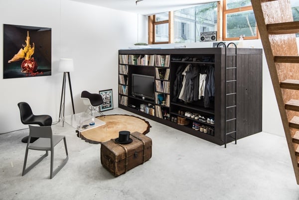 Kombinierte Möbel Design-modern Bücherregale integriert leiter