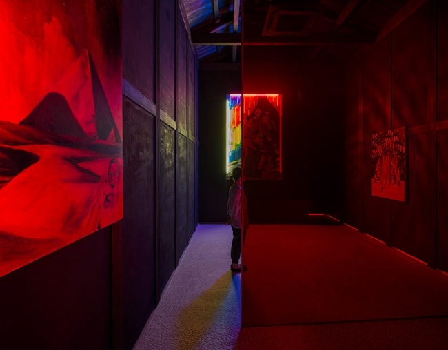 Ausstellung Yokoo-nagayama Haus für Kunst rotes-Zimmer täuschende Wahrnehmung