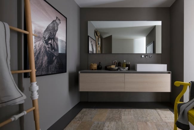 Laminatfronten Möbel badezimmer Arclinea-Waschtisch zum Montieren