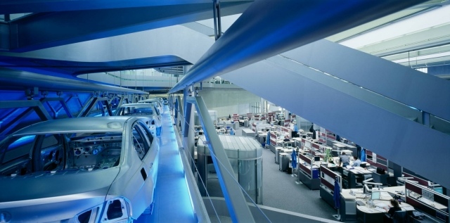 Leipziger BMW Werk Zentrale Design gebäude-Innenarchitektur Konzept Zaha-Hadid