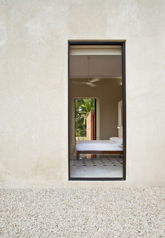 Luxus Wohnhaus-Residenz Modern Design verputzte Fassade-Hacienda Bacoc-Schlafzimmer
