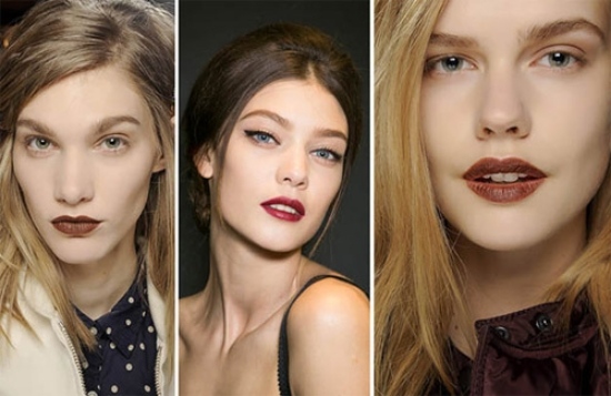 Make-Up Trends Dunkel-Rote Lippen-Schmink Tendenzen aktuell-2013-2014