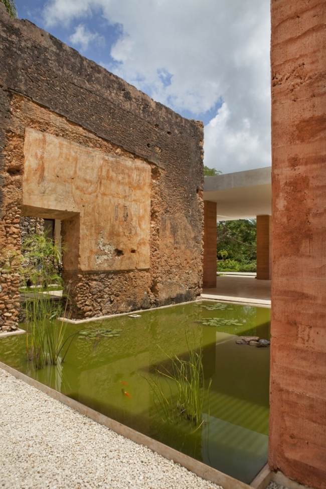 Mexiko traditionale Architektur Kolonialstil Exterieur hazienda-Wasseranlage