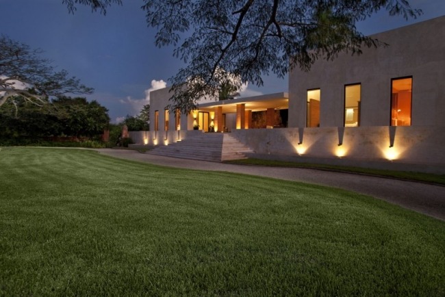 Beton-Haus Hacienda Bacoc Yucatan-Moderne Architektur Mauerruinen Naturstein