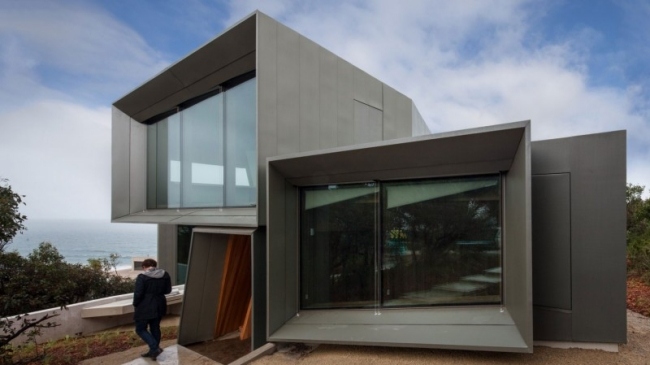 Modernes Wohnhaus Panoramascheiben Küste-Australien Wohnubus-Zink Verkleidung