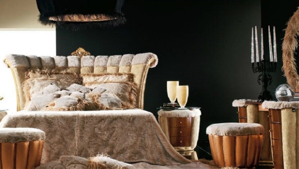 italienisches Möbel Design gepolstert Bettkopfteil-luxuriös Bettüberwurf