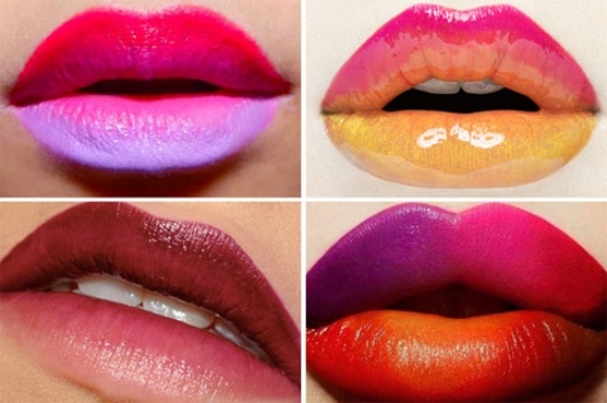 Ombre Lippen Make Up Trends Ideen Gloss Lippenglanz Herbst Winter