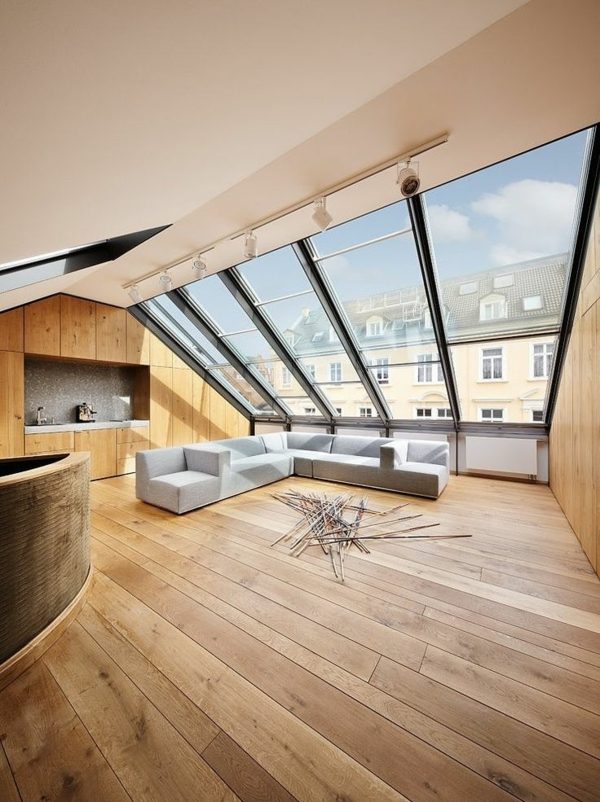 Dielen Eichenholz moderne Einrichtung Wohnzimmer