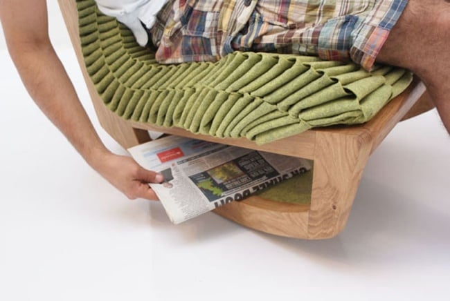 Regalbrett integriert textur geflochten Stauraum Sitzmöbel-Flechtkunst Sitz