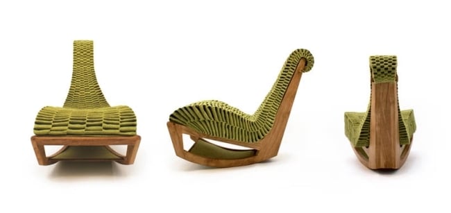 Relaxsessel ergonomisch ivy-eichenholz geflochtene Möbel-design modern