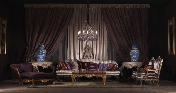 Rokoko Stil Luxus-Innendesign Möbel-Sitzgruppe Stil Dekor Ornamente 