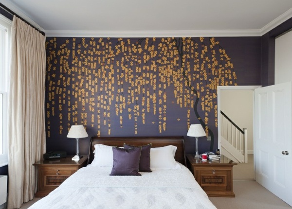 lila goldene Farbe Natur Muster klassische Möbel