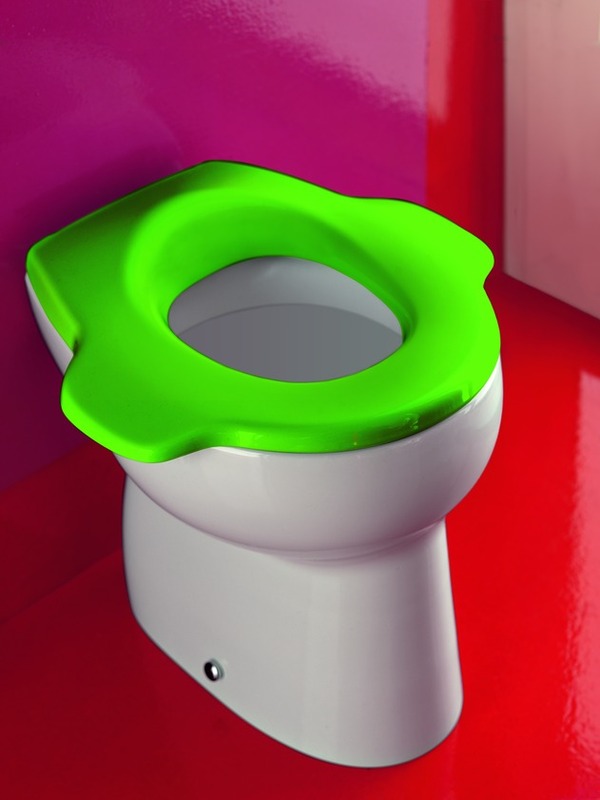 Toilette Deckel Badideen griffig giftgrün Kinderbad-gestalten Ideen