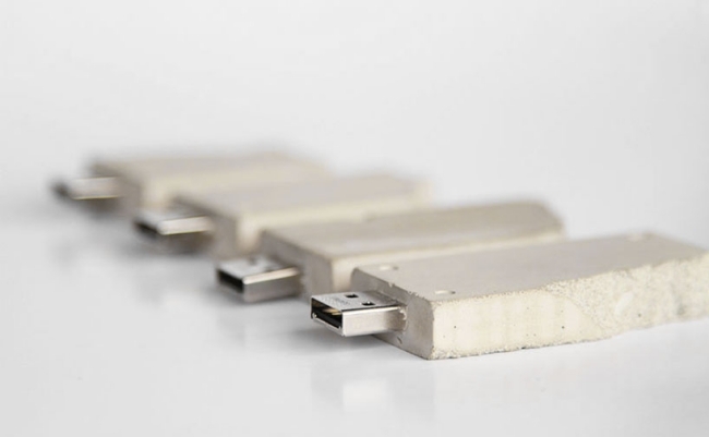 USB Flasch memory Design-Beton Hi-Tech-GEschenke cybernetic-meadow