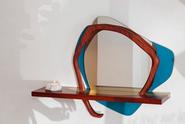 Wandspiegel Wohnaccessoires Design asiatische Ikebana Kunst Design-Modern rustikale Zweige