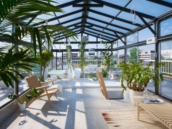 Winter Garten Vollverglaste Standort sonnig Wände Wohnzimmer im Freien-Design