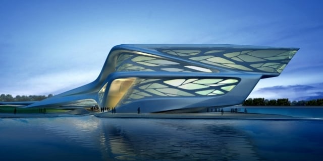 modernes Zentrum darstellende-Kunst Hadid-Abu Dhabi Design
