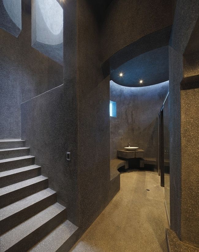 badezimmer architekten lavastein wandbelag