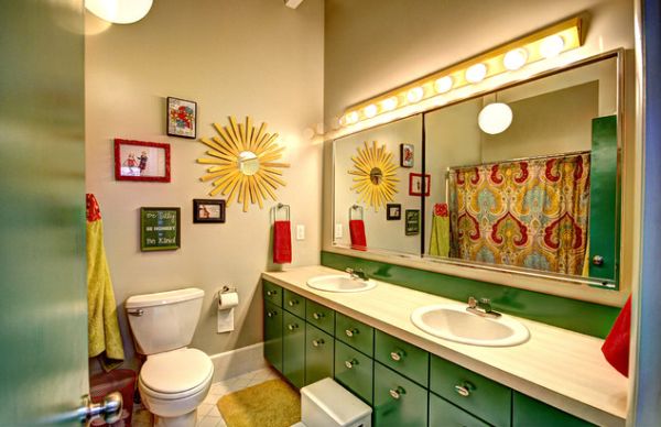 grüne Badschränke Spiegel Bilder großer Spiegel