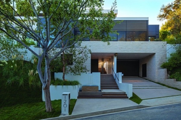 eingang luxus haus beverly hills architektur reizvoll minimalistisch