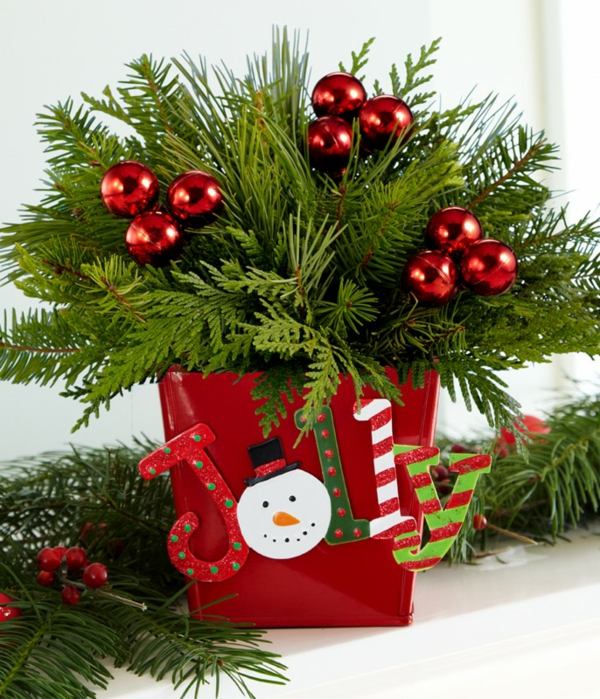  Tisch Weihnachtsbaum Tannenzweige Topf Schmücken