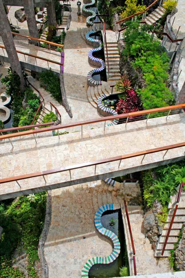 jade mountain luxus-resort karibik schwebende brücken landschaftsbau